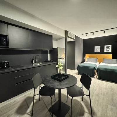 Long-term rent spacious studio in a premium residential complex with pool in Colegiales, Buenos Aires