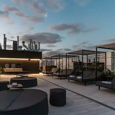 Long-term rent spacious studio in a premium residential complex with pool in Colegiales, Buenos Aires