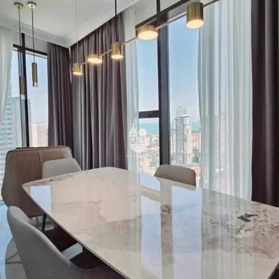 Long-term rent 2-bedroom apartment with a balcony and sea view, Shartava 16, Batumi