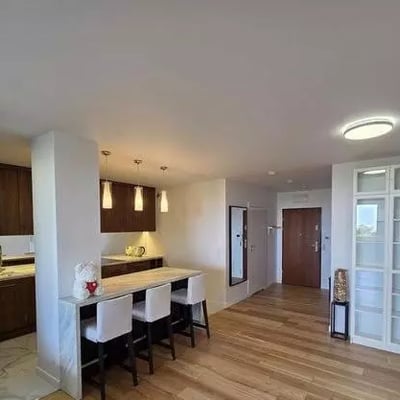 Long-term rental spacious 2-room apartment with terrace in Mokotów district, Warsaw, Poland