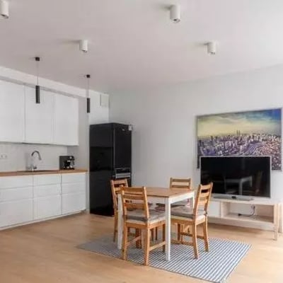 Long-term rental cozy 2-room apartment with balcony in Mokotów district, Warsaw, Poland