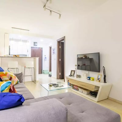 Alquiler a largo plazo en Belgrado departamento de 2 ambientes, 45 m² con balcón y calefacción