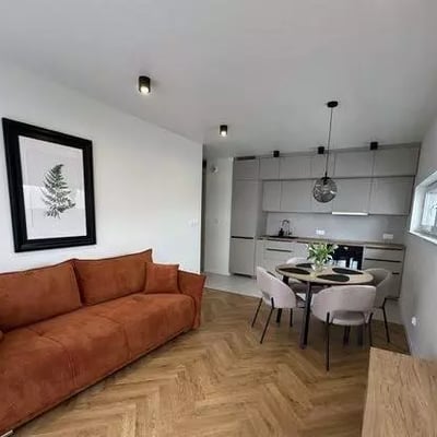 Long-term rental modern 3-room apartment with balcony in the Dębniki district, Kraków