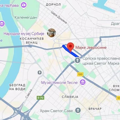 Долгосрочная аренда в Белграде — двухкомнатная квартира 50 м² в центре города, с кондиционером и возможностью проживания с питомцами