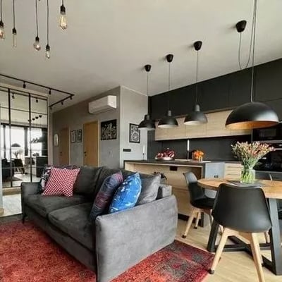 Long-term rental 2-room apartment with balcony and AC in Mokotów, Warsaw