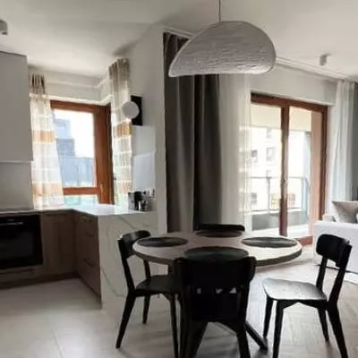 Long-term rental 69 m² apartment with wardrobe and balcony in Mokotów, Warsaw, Poland