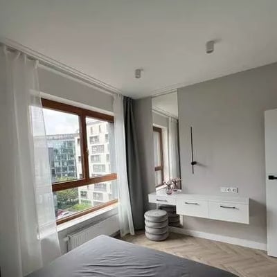 Long-term rental 69 m² apartment with wardrobe and balcony in Mokotów, Warsaw, Poland