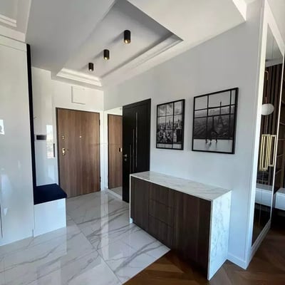 Long-term rental of a 40 m² 2-room apartment on Mariana Zdziechowskiego Street, Warsaw, Poland, in a new building with a balcony