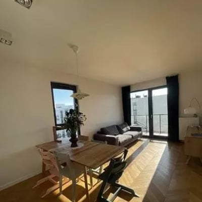 Long-term rental of a 54 m² 3-room apartment on Konstruktorska Street, Warsaw, Poland, with a balcony and parking