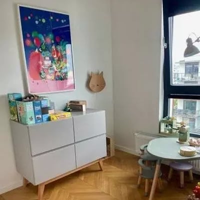 Long-term rental of a 54 m² 3-room apartment on Konstruktorska Street, Warsaw, Poland, with a balcony and parking