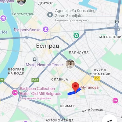 Long-term rental of a 2-room apartment, 63 m² in Belgrade, Serbia