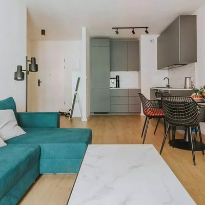 Долгосрочная аренда 2-комнатной квартиры 44 м² в новостройке Angel City, Вроцлав, Польша