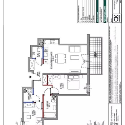 Langfristige Vermietung einer 3-Zimmer-Wohnung mit 70m² im Stadtteil Mokotów, Warschau, Polen