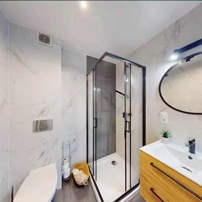Location longue durée : studio de 19 m² à Grzegórzki, Cracovie, Pologne