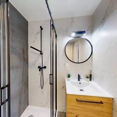 Location longue durée : studio de 19 m² à Grzegórzki, Cracovie, Pologne