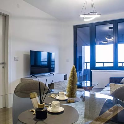Langzeitmiete einer 2-Zimmer-Wohnung mit 40 m² im Sakura Park, Neu-Belgrad, Serbien