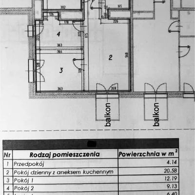 Long-term rental: 3-room apartment 58 m² in Bronowice, Kraków, Poland