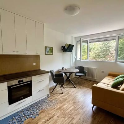 Location longue durée d’un appartement 2 pièces de 42 m² dans le quartier de Novi Beograd, Belgrade, Serbie
