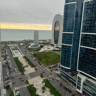 Location d'un studio panoramique meublé avec vue sur la mer, 29 m², Batoumi, Géorgie