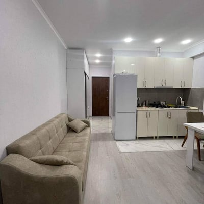 Alquiler de estudio luminoso y acogedor con vista al estadio, 38 m², Black Sea Tower, Batumi, Georgia