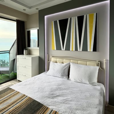 Rent of a studio apartment with panoramic sea and boulevard views, 30 m², Batumi, Georgia