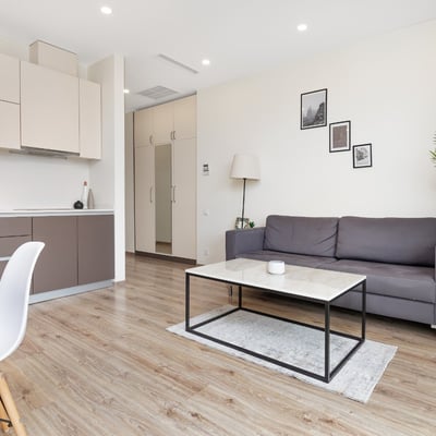 Miete einer stilvollen Wohnung mit Blick auf den Park und den See, 45 m², Batumi, Georgien