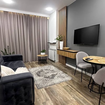 Alquiler de un apartamento elegante con vista directa al mar, 50 m², White Sails, Batumi, Georgia