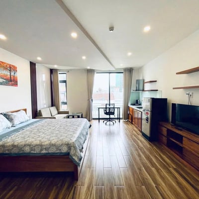 Location d'un studio chaleureux et meublé avec balcon, Da Nang, Vietnam