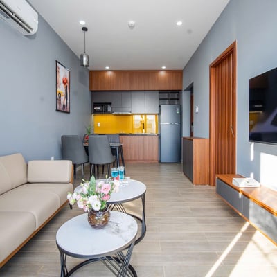 Rent a luxury, furnished apartment with pool, Ngu Hanh Son, Da Nang, Vietnam
