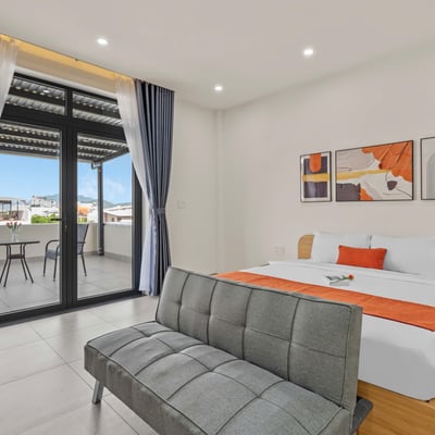 Spacious Penthouse Studio for Rent Near the River and Sea, Da Nang, Vietnam