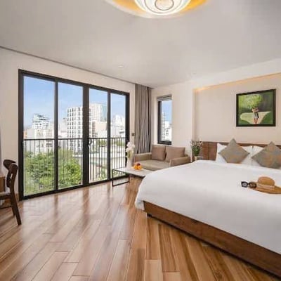 Bright, furnished studio apartment for rent near the beach, Da Nang, Vietnam