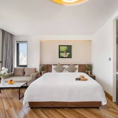 Bright, furnished studio apartment for rent near the beach, Da Nang, Vietnam