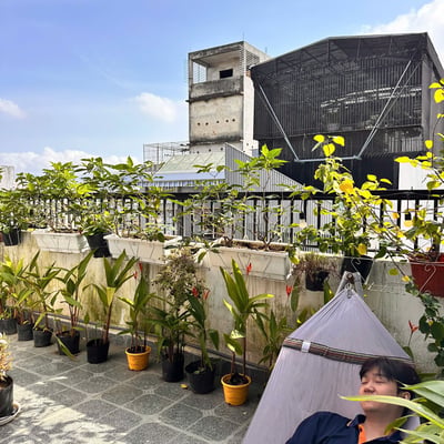 Bright, cozy penthouse for rent with garden balcony, Da Nang, Vietnam