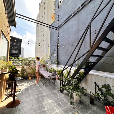 Bright, cozy penthouse for rent with garden balcony, Da Nang, Vietnam