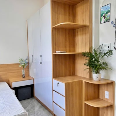 Bright studio apartment with balcony for rent near the beach, Da Nang, Vietnam