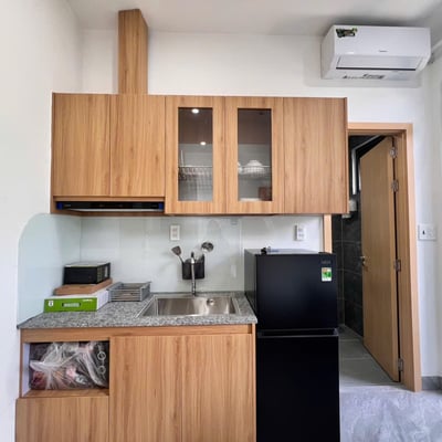 Bright studio apartment with balcony for rent near the beach, Da Nang, Vietnam