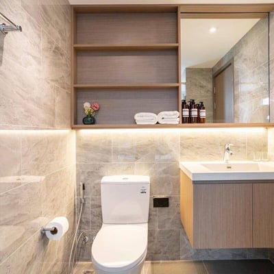 Location d'appartement moderne et élégant de 1 chambre dans le centre de Bangkok, Thaïlande