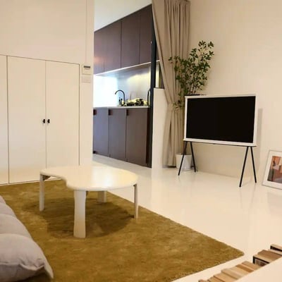 Location de grand studio meublé dans le district de Ratchathewi, Bangkok, Thaïlande