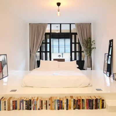 Location de grand studio meublé dans le district de Ratchathewi, Bangkok, Thaïlande