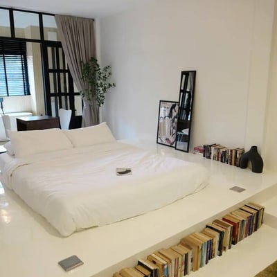 Location de grand studio meublé dans le district de Ratchathewi, Bangkok, Thaïlande