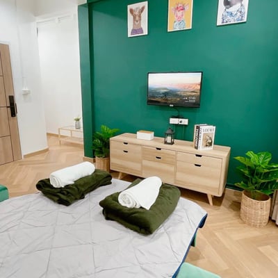 Alquiler de apartamento moderno de 2 dormitorios en el distrito de Phra Nakhon, Bangkok, Tailandia
