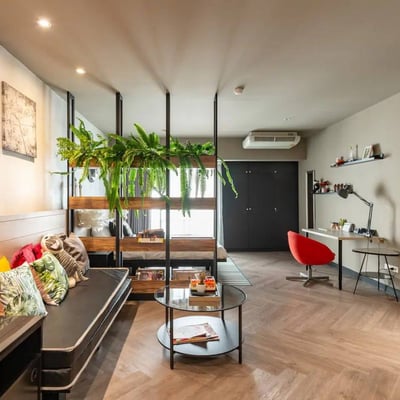 Location de studio meublé dans le district de Bang Rak, Bangkok, Thaïlande