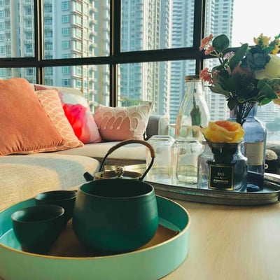 Location d'appartement spacieux de 2 chambres dans le district de Din Daeng, Bangkok, Thaïlande