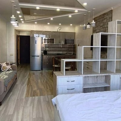 Rent a sunny, spacious studio with mountain view, 43 m², Batumi, Georgia