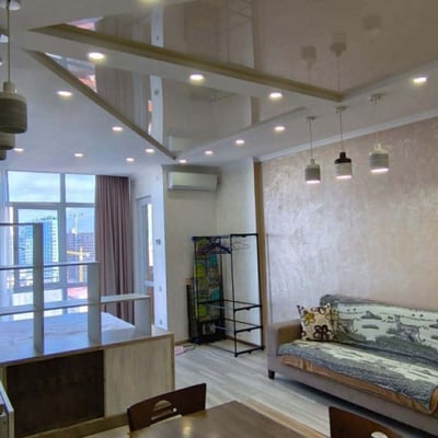 Rent a sunny, spacious studio with mountain view, 43 m², Batumi, Georgia