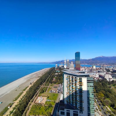 Аренда уютной, стильной студии с видом на море, ЖК Orbi Beach Tower, Батуми, Грузия