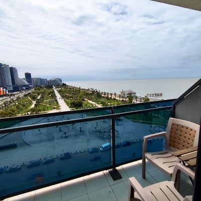 Аренда комфортной, светлой студии с видом на море, ЖК Orbi Beach Tower, Батуми, Грузия