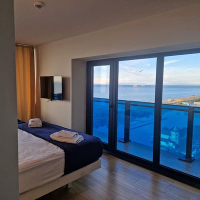 Alquiler de apartamento luminoso con vista al mar en Orbi City, 78 m², Batumi, Georgia