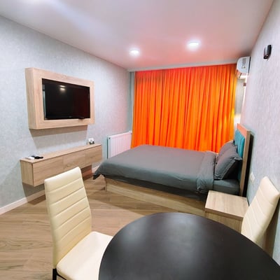 Location d'un studio cosy avec vue sur la montagne, Rainbow Batumi, Batoumi, Géorgie