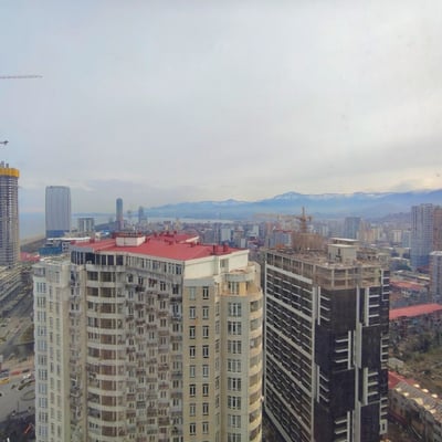 Rent a bright, furnished studio with sea view, Batumi, Georgia